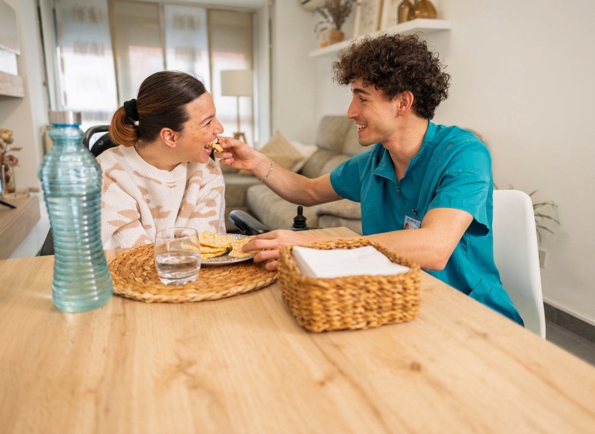Medarbejder og borger hos TrygCare